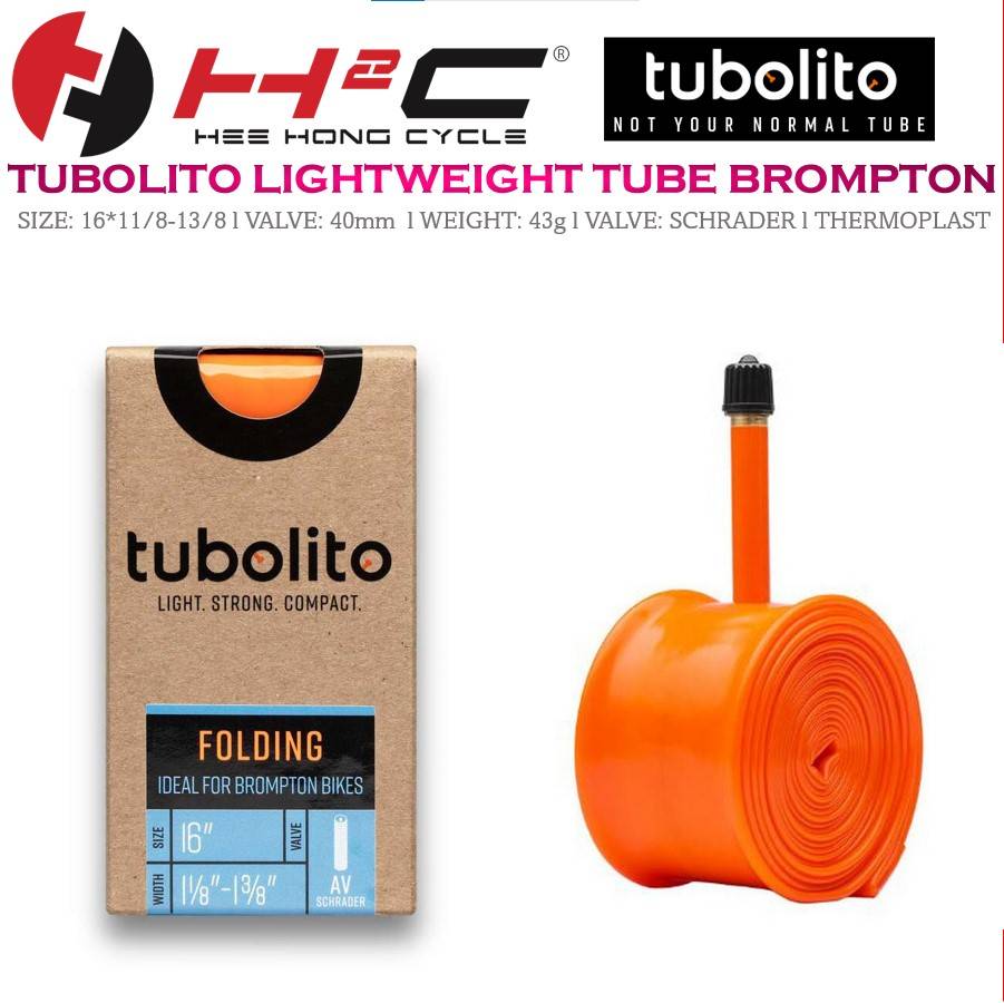 TUBOLITO SUPERLIGHTWEIGHT INNER TUBE 700c & 16'' Brompton